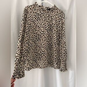 IMNYC Isaac Mizrahi Leopard Print Blouse
